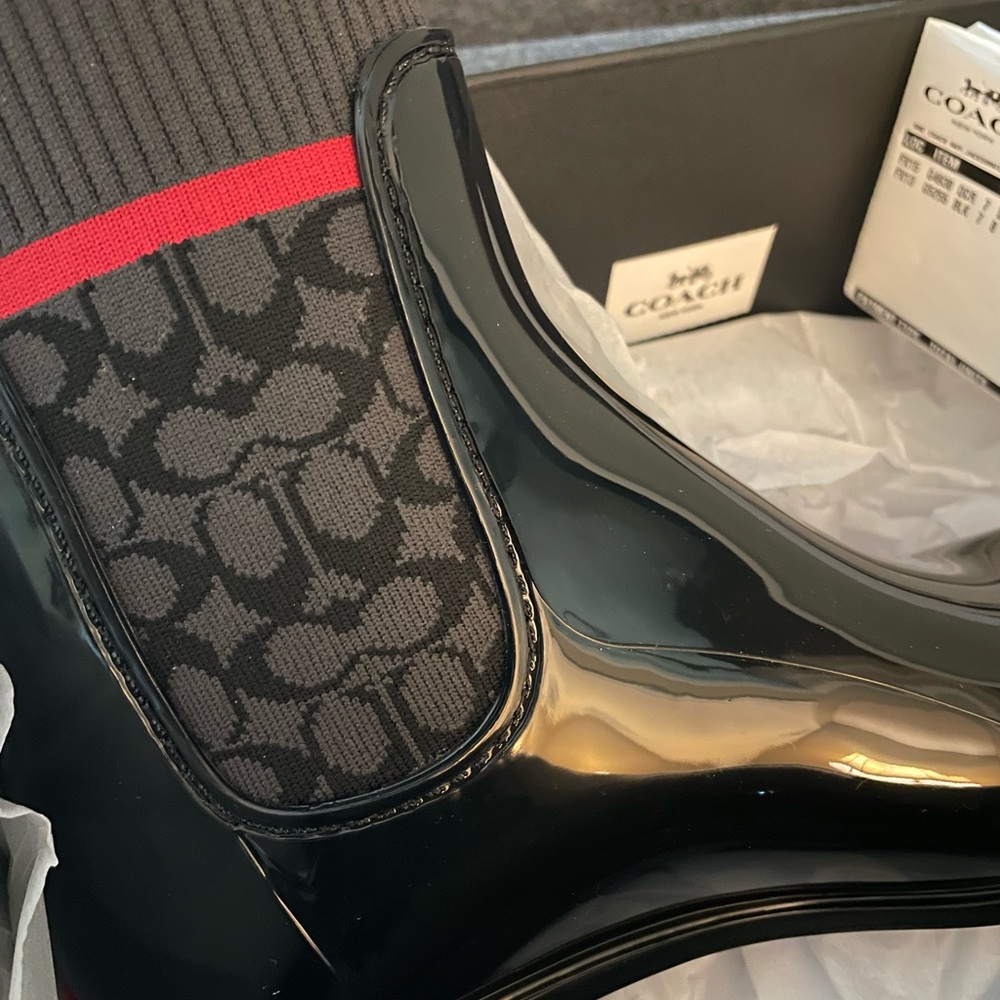 NWT Coach Rubber Rain Bootie